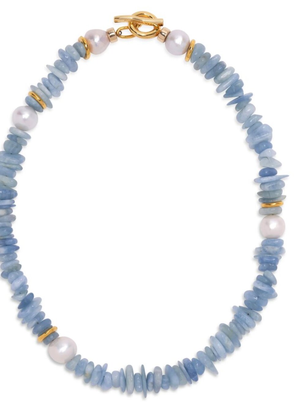 Lizzie Fortunato Mood Necklace in Aquamarine - WORN ONCE